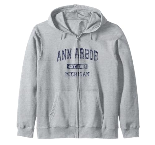 Ann Arbor Michigan Sportdesign im Vintage-Stil Kapuzenjacke