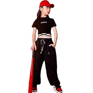 ダンス衣装 ヒップホップ キッズ ダンス衣装 ガールズ 派手 韓国風 かっこいい 女の子 Hiphop オシャレ ゆったり チーム お揃い 発表会 トップスだけ 160 のおすすめ キテミヨ Kitemiyo