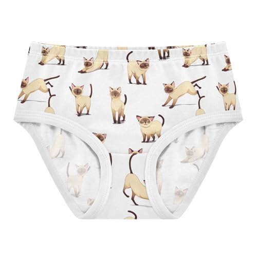 Funny Toddler Girls Underwear 2t Cotton Girl Panties Cute Funny Cats White Animal Briefs Undies Kids