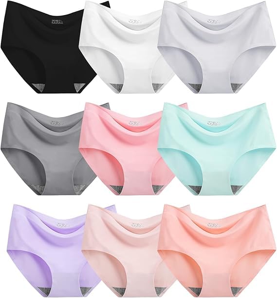 louryn koulyn Underwear Seamless Full Coverage Girl Panties No Show Teen Girls Panties Soft Tagless Briefs Pack of 3,6,9-picture-10