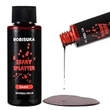 BOBISUKA Halloween Dark Red Fake Blood Realistic Washable Special Effects SFX Makeup Set, for Zombie Vampire Cosplay Monster Mouth Clothes Dress Up