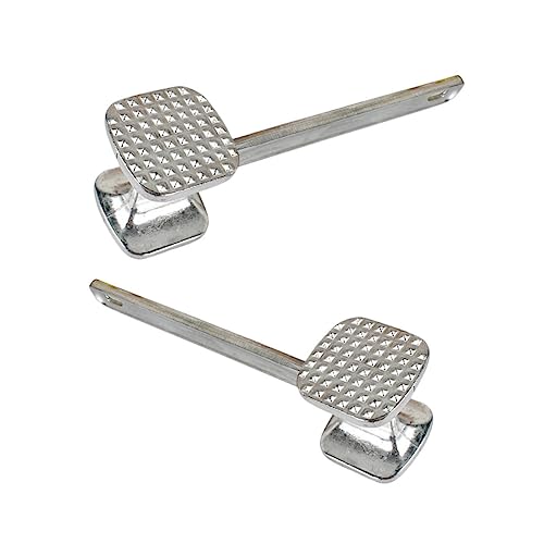 OUNONA 2Pcs Meat Tenderizer Mallet Dual Sided Hammer for Cooking Easy to Clean Dishwasher Safe Kitchen Tool for Steak Chicken Fish and More