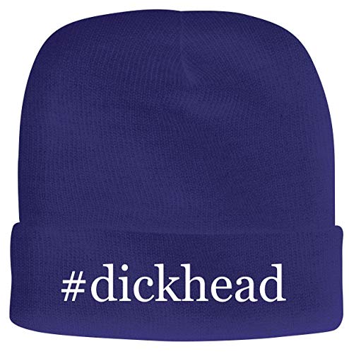 BH Cool Designs #dickhead - Men's Hashtag Soft & Comfortable Beanie Hat Cap, Blue, One Size