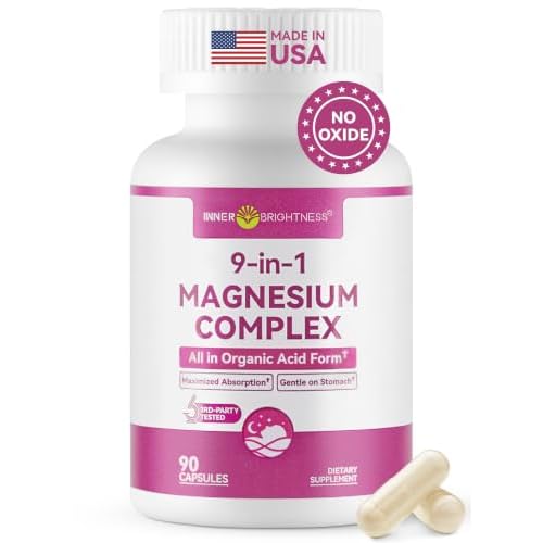 Magnesium Glycinate Complex, 300mg Elemental Magnesium, 9 Organic Forms