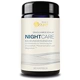 hu´care® Nightcare – Melatonin Schlaf Kapseln - 0,5 mg Melatonin pro Kapseln – Verkürzung der...
