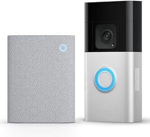 Ring Videocitofono Plus a batteria (Battery Video Doorbell Plus) + Chime (3ª gen.) | campanello con telecamera | Video HD 1536p | Batteria ricaricabile a sgancio rapido | Facile da installare