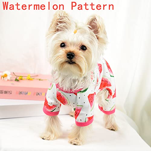 Dog Clothes For Small Dogs Boy Girl, Tiny Chihuahua Yorkie Spring Summer Clothes, Cute Small Dog Pajamas Pjs Jumpsuit Cat Clothes Outfit Apparel #TOP3