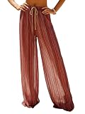 Crafted from soft, slightly stretchy fabric, our beach cover up pants offer supreme comfort and a gentle touch against your skin, making them perfect for all-day wear by the shore or pool. Featuring an elasticated waistband, breezy wide-leg design, a...