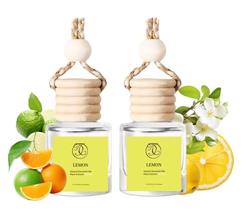 DEGUI 2Pack Lemon Scented Automotive Air Freshener Set,Car Accessories Decoration Hanging Scented Car Diffuser for Men Women Best Gifts