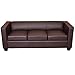 Produktbild Mendler 3er Sofa Couch Loungesofa Lille - Kunstleder, Coffee