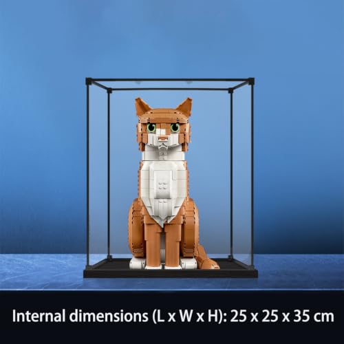 Vitrina para LEGO 21376 gato jengibre caja acrílica transparente anti polvo negra 3