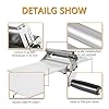Sfogliatrice manuale compatta, Macchina per Pizza in Acciaio Inox, Sfogliatrice Pasticceria Cornetti, Stendipasta da Tavolo, Spessore Regolabile, per Preparare Pasta Sfoglia per Pasticceria (A, Rs101)