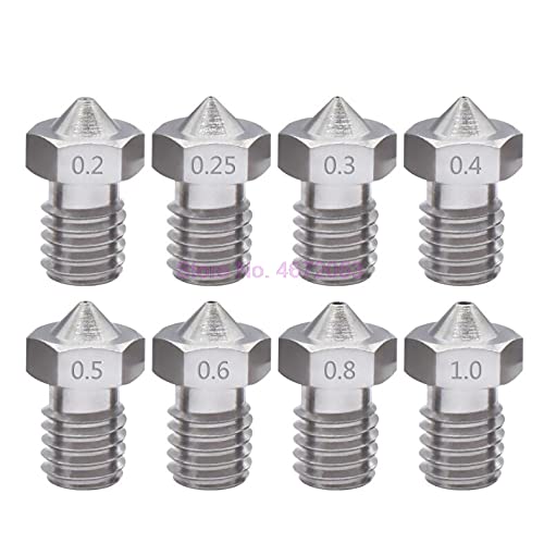 Lysee 3D Printer Parts & Accessories - 1000pcs/lot Stainless Steel Nozzle V5 V6 Nozzle 0.2mm 0.3mm 0.5mm 0.4mm 0.6mm 0.8 Threaded M6 3D Printer Parts 1.75mm 3.0mm - (Size: 3MM 0.5MM)