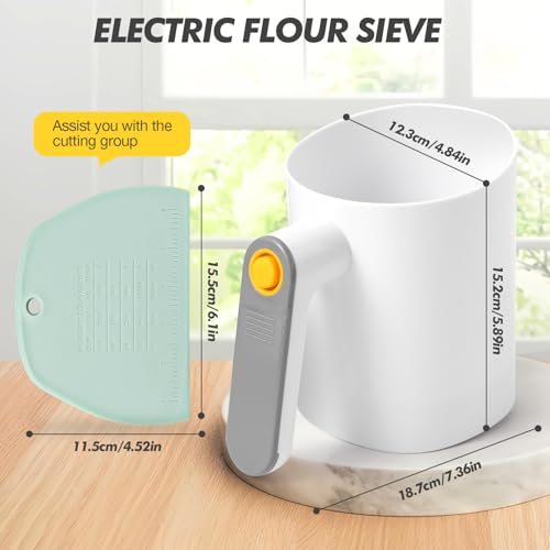 image for Tiagowell Electric Flour Sifter, Battery Operated Flour Sifter for Bak