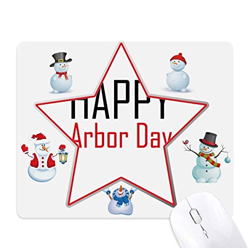 Tapis de souris de Noël famille Bonhomme de Neige à offrir pour la Fête de l'Arbre et l'hiver