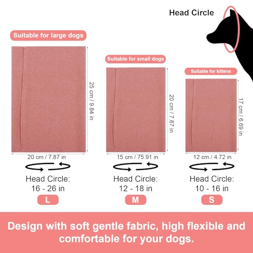 XIHIRCD 2pcs Dog Ear Muffs,Ear Wraps for Dogs Soft Dog Ear Cover Dog Snoods Quiet Ears for Dogs Neck and Ear Warmer Dog Ear Protection from Noise (Purple & Pink - Image 2