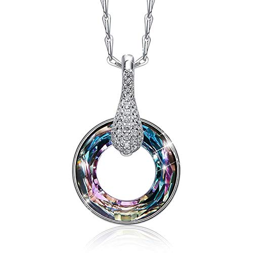 Pendentif roue porte-bonheur en argent 925 anti-allergie pour femme chic