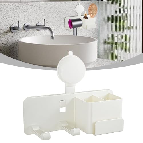 Porte sèche-cheveux et fer à lisser mural avec support peigne