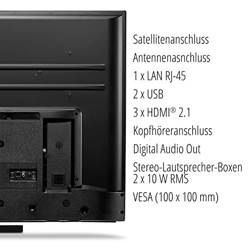 MEDION X15040 50 Zoll QLED Fernseher mit HDR10 und Dolby Vision