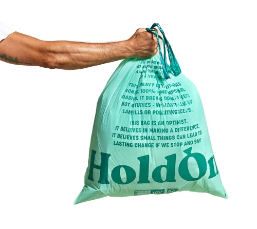 13-Gallon Trash Bags – Tall Kitchen Trash Bags with Drawstring Handles for Tall Trash Bins, Heavy-duty and Compostable, Large Trash Bags (40 bags)