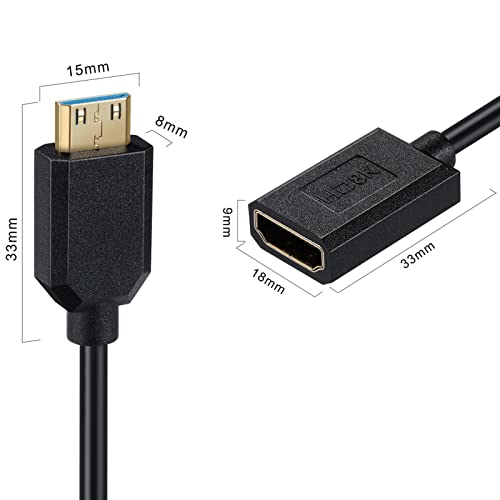 Câble HDMI 8K vers Mini HDMI 48 Gbit/s avec support HDR dynamique pour boîtiers - 4