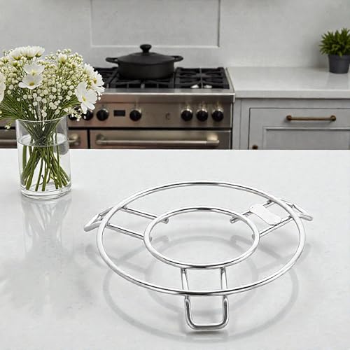 Image of FINE ARTS FineArtsTrivet Y Fine Trivet Stand Stainless Steel Heat Resistant Trivet for Kitchen Multi-Purpose Heavy Duty Hot Pot & Pan Mat Hot Utensil Stand.