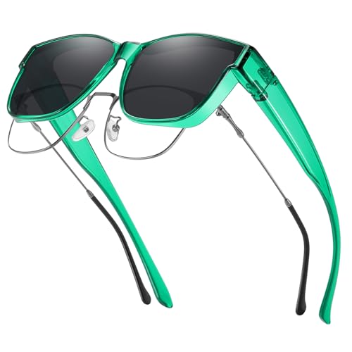 Image of GEGURI Polarized Sunglasses Fit Over Glasses for Men Women, Oversized Square Sun Glasses UV400 Protection Shades