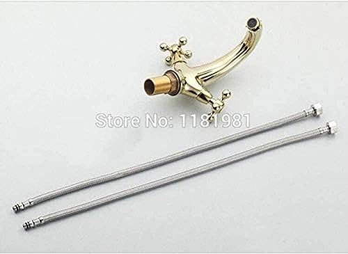 Grifo de baño dorado monobloque para solucionar las salpicaduras en el lavabo 6
