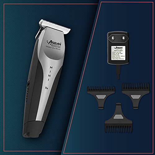 Image of Asbah Professional Mini lls Trimmer | Cordless Trimmer | Beard & Mustache Cordless Grooming Clipper with Guide Comb | One Year Warranty, Lifetime Repair & Services (Multicolor)