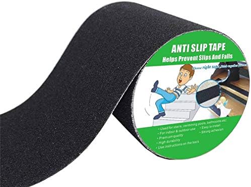 Anti Slip Tape, High Traction, Strong Grip Abrasive, Not Easy Leaving Adhesive Residue, Indoor & Outdoor (100MM Width x 5M Long, Black)