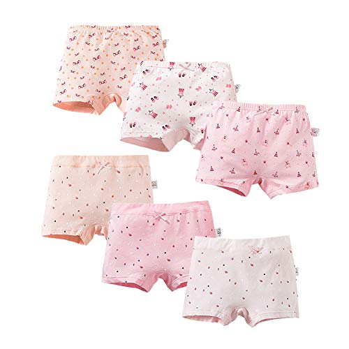 US Sense Paquete de 6 Piezas de Ropa Interior de Niña de Algodón Bragas para Niñas Ropa Interior de Niña Pequeña 2-12 años (2-3 años,608-504M)