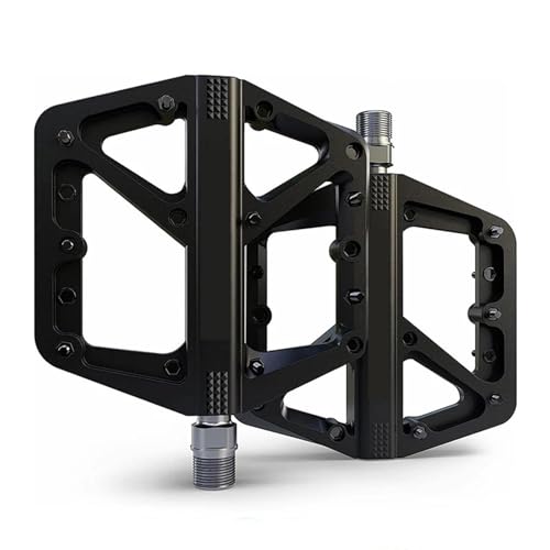 �݊���������܂�BUCKLOS�A���[�hMTB�o�C�N�p�V�[���h�x�A�����O�t���i�C��������~�߃t���b�g�y�_��(Black Pedal)