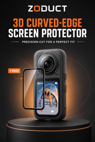 Image of Insta 360 X6 Screen Guard Protector Tempered with 98% Transparency Waterproof, Dust Proof, Anti-Strach Protective Insta 360 Action Camera Accessories (1Pc)
