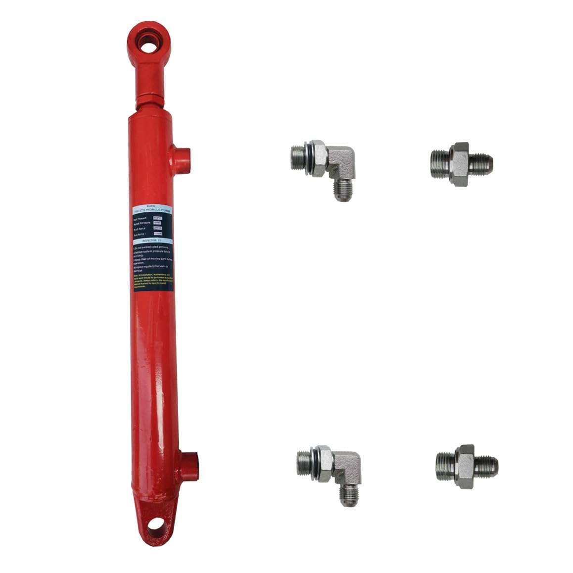 Hydraulic Cylinder 1.5" Bore 6" Stroke, 1" Rod Equipped with 4 Hydraulic connectors Mini Lift Actuator for Machinery, Industrial, Agricultural & DIY Projects — Amazon image 5