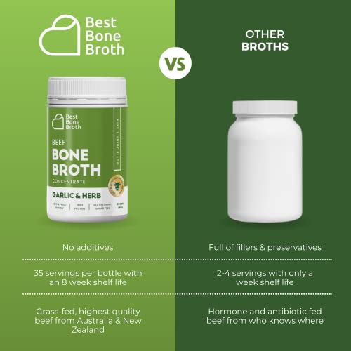 Premium Beef Bone Broth Concentrate Garlic & Herb Flavour