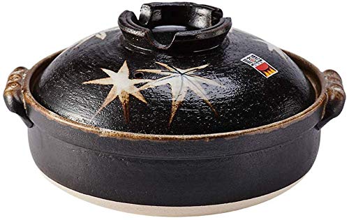 CVNIMV Cazuela Olla De Barro Cazuela De Barro, Olla Caliente Familiar, Cazuela De Cerámica De Aislamiento Redondo, Olla para Cocer Al Vapor Simmeslow Olla De Cocción CAS