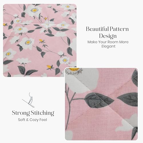 Image of FRESH FROM LOOM Microfiber All Seasons Collection Micro Fiber Comforter | Dohar | Quit | Double Bed | Double Weaved | Washable | Hypoallergenic Skin Friendly (Misty-Rose | 90x95 inch)