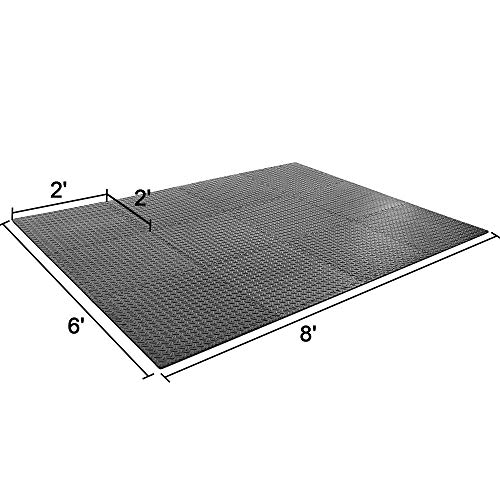 papababe Puzzle Exercise Mat with EVA Foam Interlocking Tiles for MMA Exercise, Gymnastics and Home Gym Protective Flooring (1/2\'\' Thick, 48 SQ.FT)