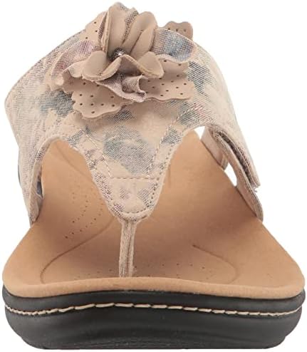 Clarks Women's Laurieann Gema Flat Sandal, Sand Interest, 8.5 | Image 1