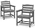 SERWALL Patio Dining Chair Set of 2, Gray