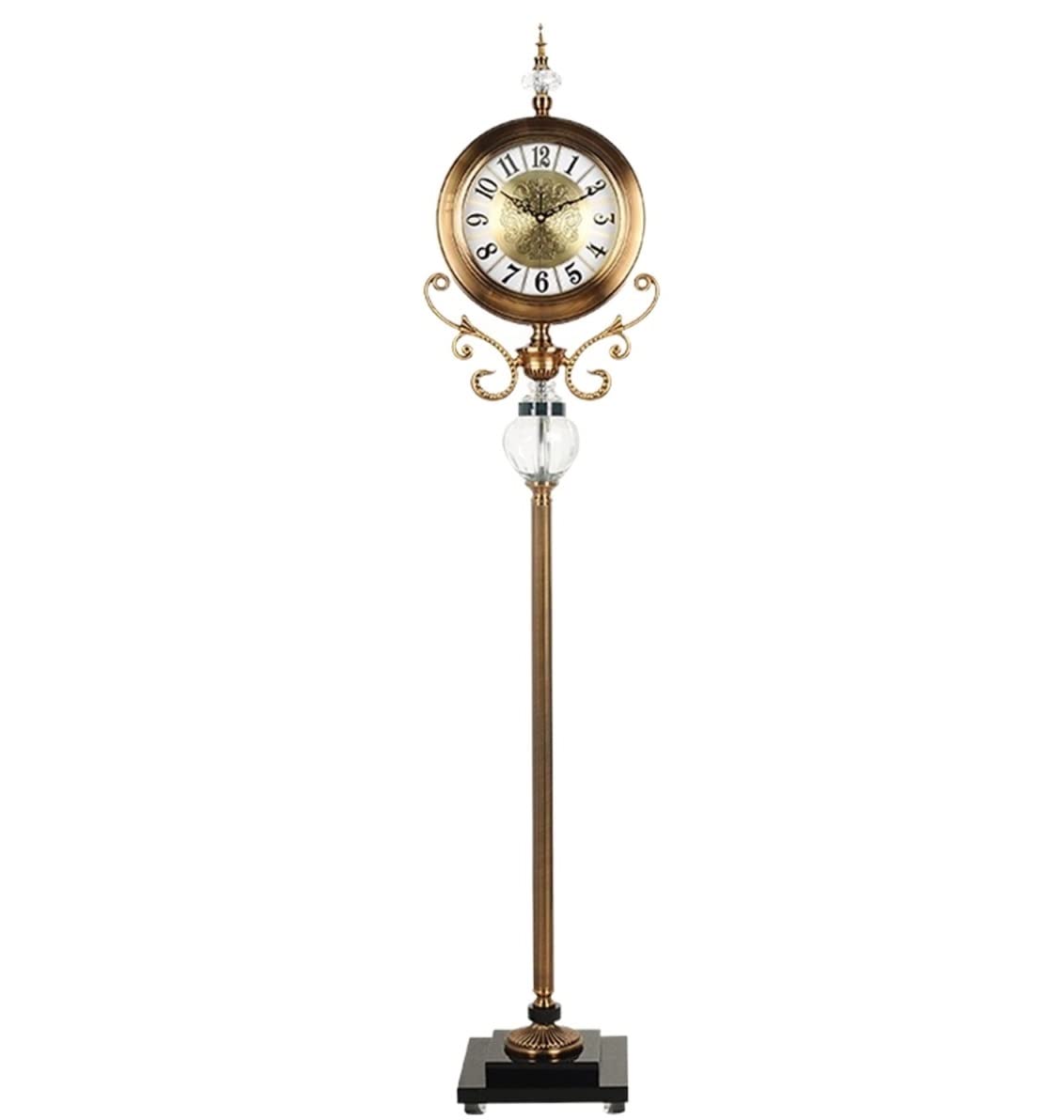 Kf2vBt7dP Chinese Style Floor Clock Retro Floor Clocks Mute Clock Grandstand Roman Column Pendulum for Living Room Home Decorations Grandfather Clocks