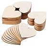 ZesNice Houten Harten Bruiloft, 50 Stuks 50mm Houten Harten Deco Schijven Voor Gastenboek Etikettering DIY Ambachten…