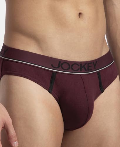 Image of Jockey 8044 Men's Super Combed Cotton Rib Solid Brief with Ultrasoft Waistband