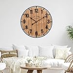 24 Old Town Rustic Wood and Metal Clock