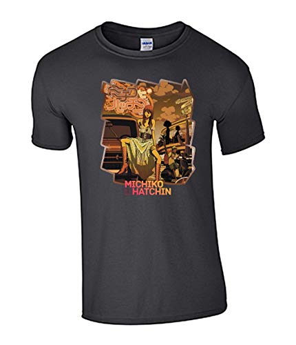 WallScrollPosters Michiko and Hatchin Anime Unisex T-Shirt [Tshirt] Michiko-2 Black Small [Tshirt] Michiko-2 Black Small