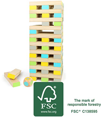 small foot Wackelturm XXL "Active" aus Holz, Outdoor-Familienspiel, ab 3 Jahren, 12027 – Bild 3