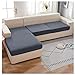 Sofa Sitzkissenbezug Sofabezug 3 Sitzer,Rosnek Polarfleece Sofahusse Stretch Couchbezug,Sofa Cover Couch überzug für Sofa überzug L Form,Chaiselongue,Ecksofa,1 Stück,Dunkelgrau