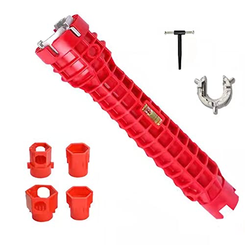 Wenxiaw Llave Fregadero Llave Instalacion Grifo Cocina Llave Inglesa Pequeña, Llave Inglesa para El Instalador de Grifos y Lavamanos Utilizado para Inodoro/Cocina y Más