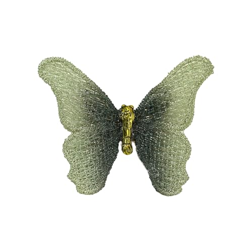 トレンディバタフライジュエリーブローチスキンフレンドリーセーフアロイピン通気性デザイン敏感肌の手作り刺繍蝶のピンに最適