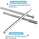 HaoTrade 30 Stück Mini Diamant Frässtifte, 2,35mm Schaft Diamant Schleifstifte, Wolframstahl Fräser, Rotationsfräser Bohrer, Drehfräser zum Stein/ Glas/ Metall Schleifen, Polieren, Gravieren